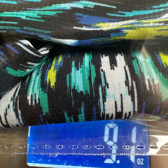 Catherines Top Womens 3X Green Button Down 3/4 Length Sleeve Office Casual - Picture 12 of 13